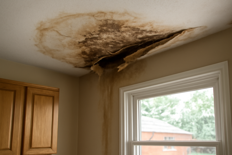 Ceiling Drywall Water Damage Restoration